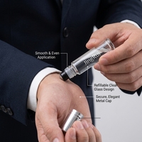 Flacon roll-on en verre format poche 10 ml, vide, pour parfum, tube roll-on de voyage, distributeur de liquide d'huile essentielle avec bille métallique
