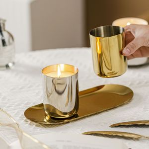 Decorazioni per la casa portacandele a lume di tè portacandele in acciaio inossidabile <span class=keywords><strong>con</strong></span> <span class=keywords><strong>vassoio</strong></span> - Product Image 2