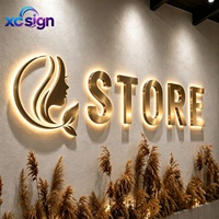 Enseigne lumineuse LED acrylique personnalisée 3D avec cadre en acier inoxydable, télécommande, IP65, transformateur AC pour maison, commerce, centre commercial, bar, bureau