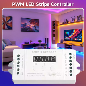 VonewStar T13 Interruptor de Panel Táctil de Vidrio Montado en la Pared con 4 Zonas RGB RGBW, Controlador Maestro <span class=keywords><strong>DMX</strong></span> 512, Control Remoto RF Inalámbrico de 2.4G - Product Image 2