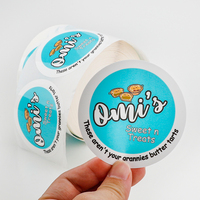 Rouleau d'autocollant personnalisé imprimé de logo en plastique imperméable papier synthétique adhésif vinyle PVC rond autocollant de logo de marque