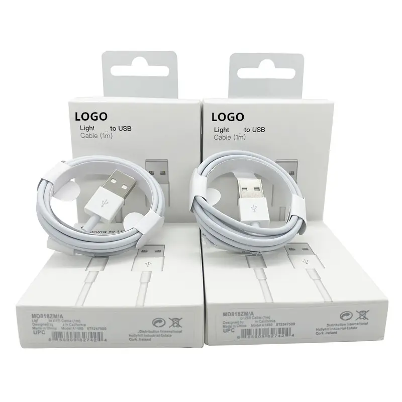 For Original Apple usb cable 1M Fast Charging Data Cable Charger For Iphone 8 7 6 6S 5 5S usb cord With retail box