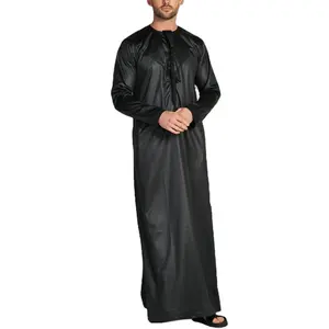 אופנה מוצק צבע Tobei דובאי סגנון Omani חלוק סיטונאי רמדאן האסלאמי מרוקאי thobe גברים