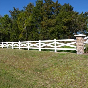 Giá thấp bán buôn sinh thái thân thiện chất lượng cao qua đường sắt 5x8 ft PVC ngựa hàng rào thời tiết công cụ miễn phí lắp ráp ISO được phê duyệt - Product Image 2