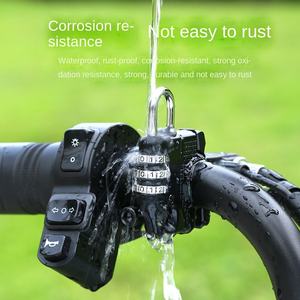 Antivol pour moto et voiture électrique, serrure à code à trois chiffres, casque étanche, câble en acier alliage de zinc pour vélo de route - Product Image 2