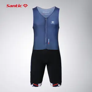 Triathlon-Anzug Herren Racing Tri Cycling Skin Suit Ärmelloser Bonus Race Lätzchen gürtel
