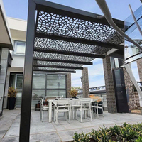 Paravent décoratif durable en aluminium découpé au laser pour jardin, clôture de cour, pergola, taille personnalisable, finition poudrée