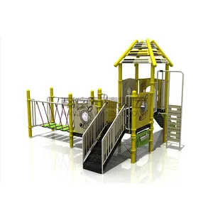Musical Theme Amusement Park Games HDPE Playsets Kids Outdoor Playground Plastic Slides Equipment for Preschool