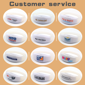 Biểu tượng tùy chỉnh Đảng ủng hộ âm thanh kích hoạt LED Silicone Vòng đeo tay, buổi hòa nhạc chuyển động kích hoạt Led dây đeo cổ tay 2.4 Gam 20 khu có sẵn - Product Image 2