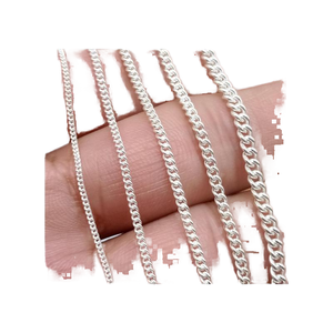 Chaînes en argent 925 vintage à maillons épais 1,2 mm, traitement anti-ternissement, composants de bijoux permanents plaqués or 14 carats pour - Product Image 1