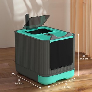 Lettiera per Gatti Completamente Chiusa e Rimovibile Antischizzo e Antiodore in Plastica Sostenibile per Animali Domestici - Product Image 5