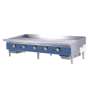 Commercial Kitchen Equipment Factory 25mm Grillage 60 Inches <b>Thermostat</b> <b>Control</b> Gas Griddle Teppanyaki Fried Meat Griddle KB-G60 - Product Image 4