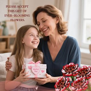 Puzzle en bois 3D de fleurs de carnation pour adultes, kits de bricolage, idéal pour les femmes, les mamans et les grand-mères pour la fête des mères et la Saint-Valentin - Product Image 5