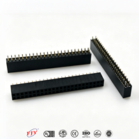 Conector de alimentación vertical elevado ecológico FJY PH2.54 2x24P con pin header hembra de perfil alto H8.5 y orificio PC3.2 para PCB de 2.54mm