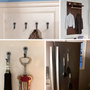 Heavy-Duty Iron Novelty <strong>Hook</strong> Wall Coat Hanger with Mug <strong>Hook</strong> and Screw Expansion Tube - Product Image 6