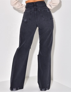 Jeans strappati a vita alta Boutique autunno fantasia ragazze eleganti pantaloni antigraffio pantaloni strappati strappati nuovi Jeans moda - Product Image 6