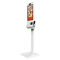 Terminal de paiement 23.6 ''pour kiosque d'auto-enregistrement et de commande d'hôtel avec distributeur de cartes et scanner de passeport
