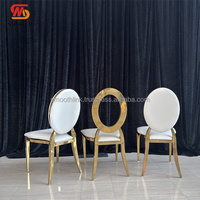 Tabouret de bar en acier inoxydable doré de luxe, chaise moderne confortable à dossier haut