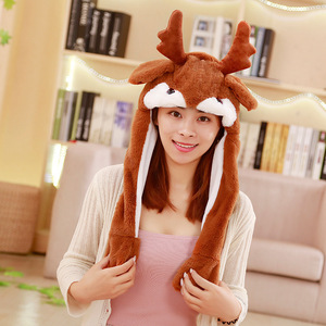 Mùa Đông Tùy Chỉnh Hàn Quốc Bunny Di Chuyển Tai Sang Trọng Dễ Thương Động Vật Cap Vui Thỏ Mũ - Product Image 4