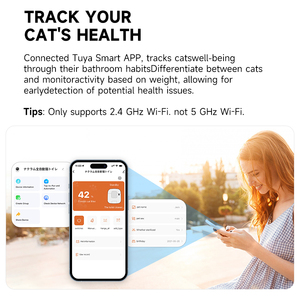 Caja de arena automática para <span class=keywords><strong>gatos</strong></span> de 50L, caja de arena cerrada, autolimpieza, Control inteligente por aplicación, inodoro, orinal para <span class=keywords><strong>gatos</strong></span>, suministros electrónicos para mascotas - Product Image 3