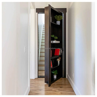Porte escamotable en bois massif, divers styles, pour bibliothèque secrète, idéale pour salon, villa, chambre à coucher - Fabrication artisanale