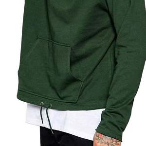 เสื้อฮู้ดดี้ชายแบบครอป ตัดขอบดิบ ผ้าฝ้าย 100% ทรงปกติ คอปกฮู้ด สำหรับฤดูใบไม้ร่วง แห้งเร็ว ระบายอากาศได้ดี - Product Image 2