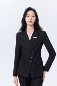 6593 Stylish Autumn Winter Women Business <strong>Suit</strong> Hotel Manager Front Desk Receptionist Professional Uniform High-End Workwear - Product Image 4