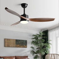 Élégance moderne: Ventilateur de plafond à LED en cuivre pur de 52 "avec télécommande-Lames en ABS, simplicité et style