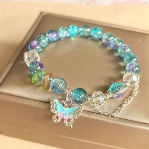 Exquisite Fashion Y2K Sweet <b>Beaded</b> Blossom <b>Bracelet</b> for Women Elegant Butterfly Crystal <b>Beaded</b> <b>Bracelet</b> Girl Party Jewelry Gift - Product Image 4