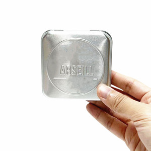 Hộp Đựng Thực Phẩm In Theo Yêu Cầu Hộp Nhôm Hình Vuông Hộp Thiếc Kim Loại Bạc Hà Kẹo Sô Cô La Bản Lề - Product Image 2