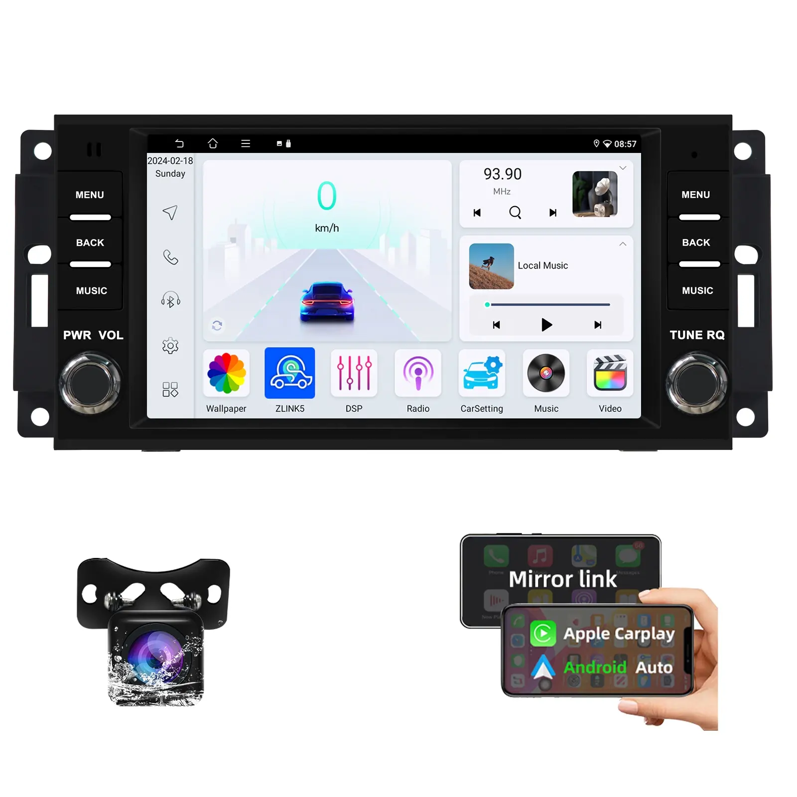 Jmance 7 Inch 2+32GB For Jeep Vehicle-Mounted General Guide Vehicle Navigation Gps Car Stereo And Audio