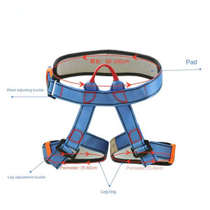 Hot Selling Metade Corpo Escalada <span class=keywords><strong>Harness</strong></span> para Crianças High Altitude Resgate Cinto de Segurança com Proteção Queda para Crianças - Product Image 3