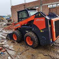 Chargeuse sur pneus Antspower CXSL-800 avec cabine fermée et capacité de charge nominale de 800 kg pour travaux de construction