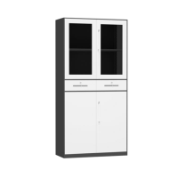 Armoire de rangement en métal Armoire de classement haute en acier avec étagères réglables Casier en acier pour entrepôt Garage Bureau à domicile