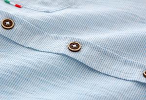 Camiseta de Algodón a Cuadros para Niños, con Botones, Cuello Alto, Personalizada, de un Proveedor Chino - Product Image 4