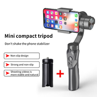 Hot Selling 3-Axis Lipat Single Handheld Gimbal Kamera Video Stabilizer dengan Mini Tripod