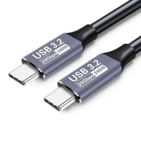 Câble de transfert de données 240W 5A Super Fast Charge USB-C 3.2 Gen2 4K 20Gbps pour caméra de tablette de téléphone portable