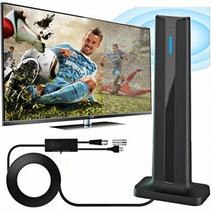 Antenne <span class=keywords><strong>TV</strong></span> amplifiée, intérieure, verticale, longue portée, amplificateur de signal à gain élevé, pour toutes les Smart <span class=keywords><strong>TV</strong></span> 4K 1080P HDTV, chaînes numériques - Product Image 2