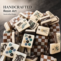 Set di Tessere Mahjong Americano a Tema Vita Marina, 160 Pezzi in Acrilico, con Incisioni di Cavallucci Marini e Meduse, con Tappetino Regalo