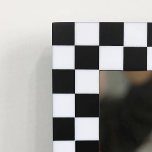 Tùy Chỉnh Nâu & Màu Đen Và Trắng Khảm Gỗ Trang Trí Khung Gương Tái Sử Dụng MDF Phòng Ngủ Tường Gương - Product Image 5