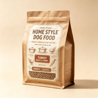 Sachet Doypack octogonal personnalisé à fermeture éclair, à fond plat, pour aliments pour chiens, chats et animaux