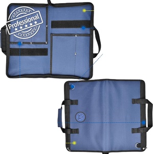 กระเป๋าใส่มีดพกพาแบบม้วน ตัวอย่างฟรี ทำจากผ้าแคนวาสเคลือบแว็กซ์ ทนทาน ป้องกันมีด สำหรับใช้ในครัวเรือน อุปกรณ์ทำครัว - Product Image 1