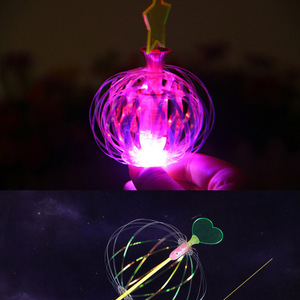 Magic <b>Bubble</b> <b>Wand</b> <b>Large</b> <b>Bubble</b> Flower LED Lighting Plastic Toy For Birthday Party Novelties - Product Image 3