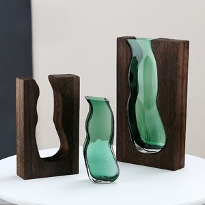 Nordic Pastoral Style <b>Log</b> Cabin-inspired Glass Vase - Product Image 5
