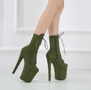 Chaussures à talons hauts sexy de 20 cm en daim, plateforme, talons hauts exotiques, plateforme, 6 pouces, bottes élégantes pour la <span class=keywords><strong>pole</strong></span> <span class=keywords><strong>dance</strong></span> - Product Image 3