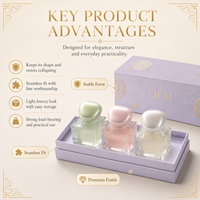 Caja Rígida de Lujo Personalizada con Forma de Libro, Acabado Mate, para Envases de Perfume de 50ml y 100ml, Caja de Regalo Premium para Fragancias, Reciclable