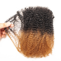 Extensions de Cheveux Humains 100% Naturels Afro Kinky en Vrac Couleur Ombrée pour Tresses et Crochets Dreadlocks