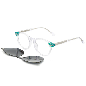 HH3605 <span class=keywords><strong>Occhiali</strong></span> <span class=keywords><strong>con</strong></span> Montatura Rotonda Personalizzata in Acetato <span class=keywords><strong>con</strong></span> <span class=keywords><strong>Clip</strong></span> Magnetica Polarizzata per <span class=keywords><strong>Occhiali</strong></span> da Sole - Product Image 4