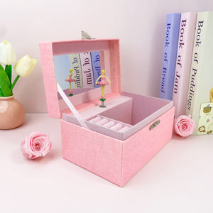 Музыкальная шкатулка-балерина розового цвета с местом для хранения украшений, персонализированный подарок для детей на день рождения или Рождество - Product Image 6