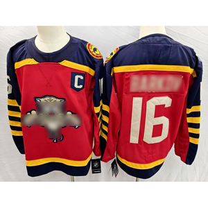 Maillot de hockey sur glace personnalisé blanc, gris sarcelle, vierge pour sublimation, avec logo Style Wild Cat, col à lacets, 100% polyester, pour jeunes et adultes - Product Image 4